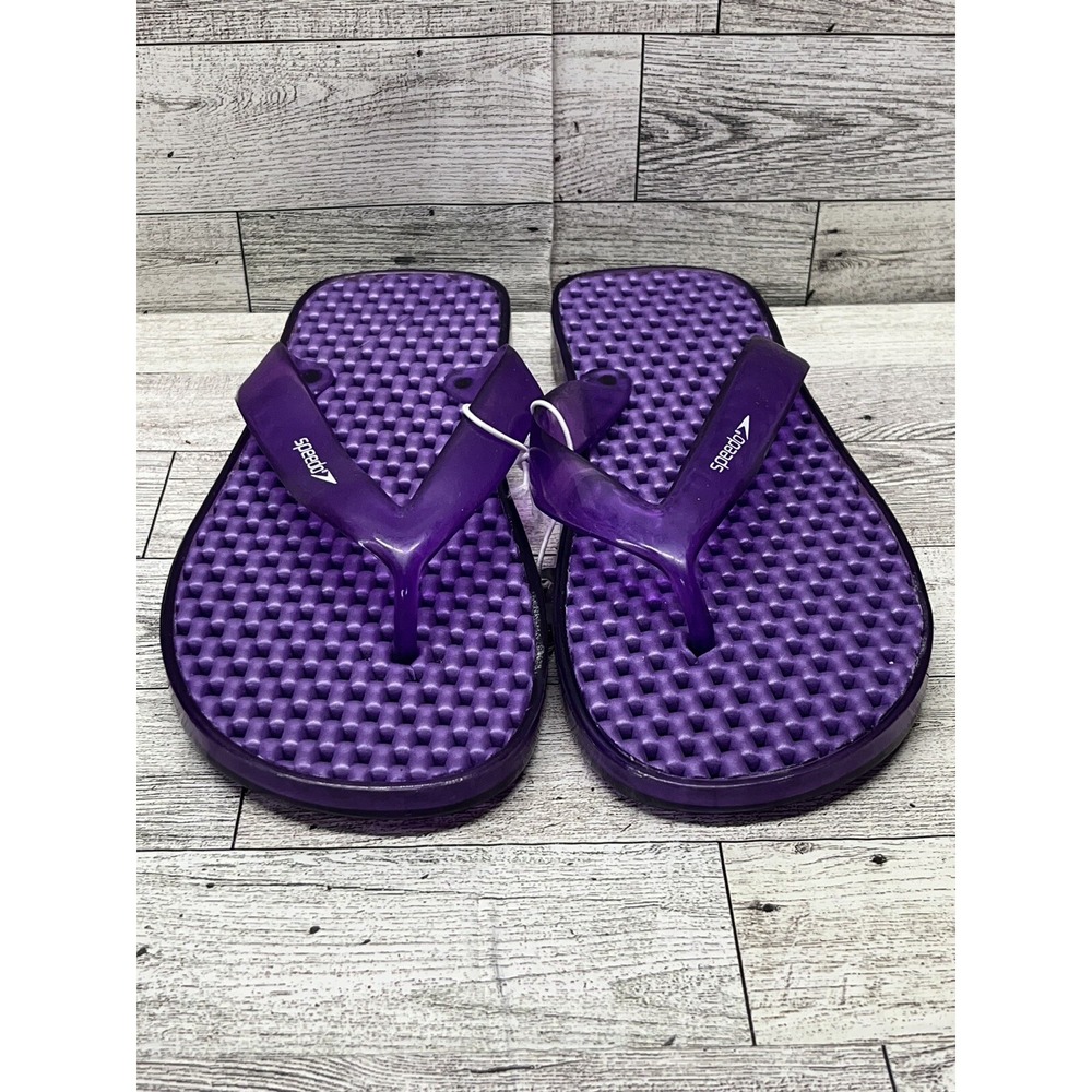 Girls SPEEDO Flip Flops Size M (7-8 Kids) Purple Sport Sandals Shoes Beach